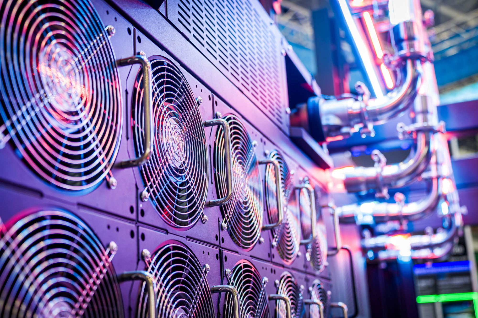 Server cooling fans in a data centre